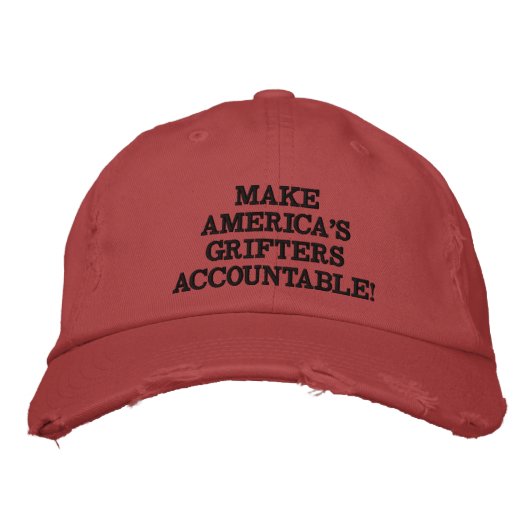 Casquette Brodée Dashing Red 'Rendre les Grifters responsables' de  (Devant)