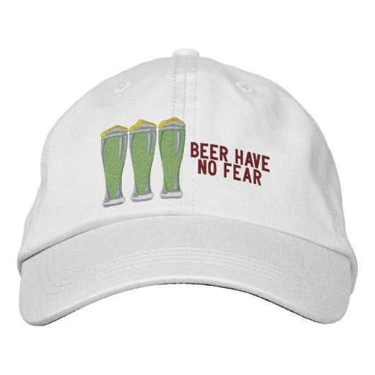 Casquette brodée de bouchons de bière (Devant)