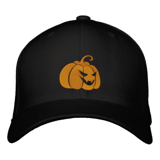 Casquette brodée de citrouille (Devant)