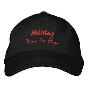 Casquette brodée de vacances de couleur noire