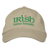 Casquette Brodée Déclaration de mode irlandaise (Devant)