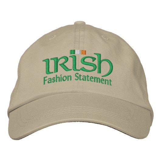 Casquette Brodée Déclaration de mode irlandaise (Devant)