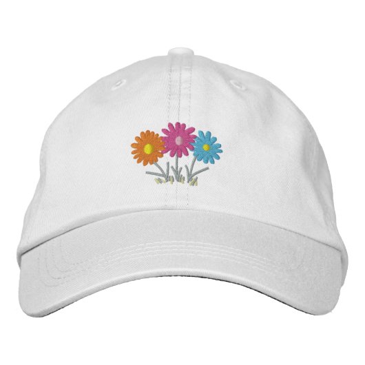 Casquette Brodée Design floral (Devant)