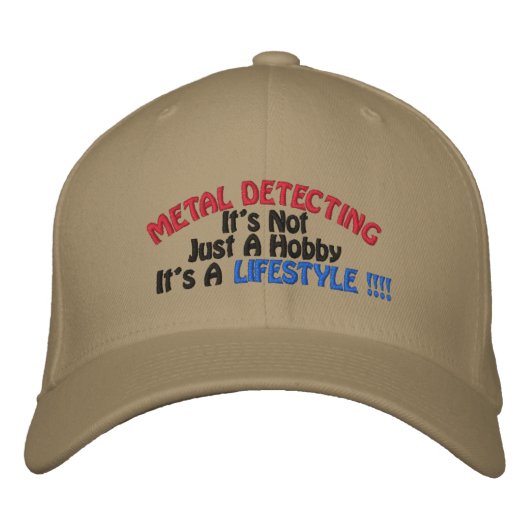 Casquette Brodée DÉTECTION DE MÉTAL, ce n'est pas, juste un passe-t (Devant)