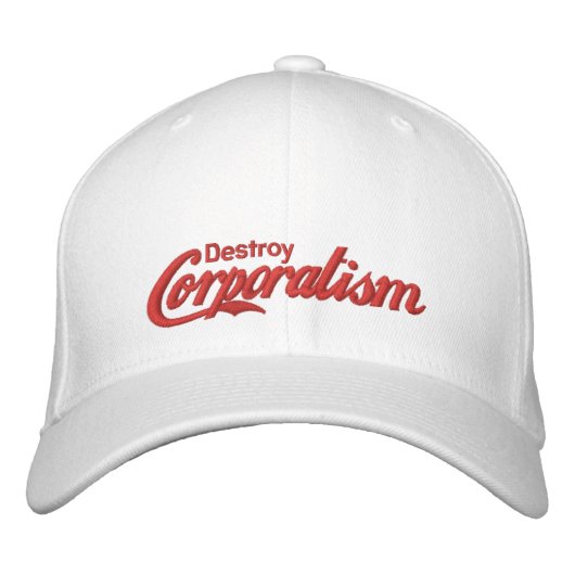 Casquette Brodée Détruire le corporatisme (Devant)