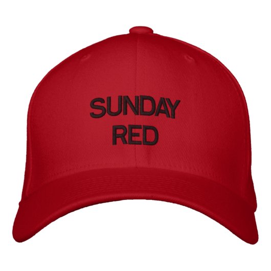 CASQUETTE BRODÉE DIMANCHE ROUGE ! (Devant)