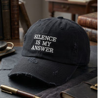 Distressed Vintage Silence Est Ma Réponse Serif Ty