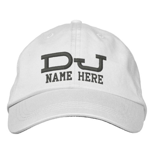 Casquette Brodée DJ personnalisé (Devant)