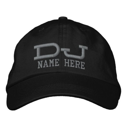 Casquette Brodée DJ personnalisé (Devant)
