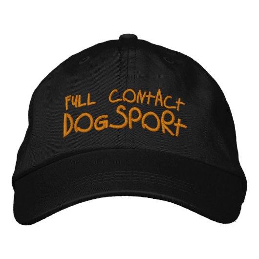 Casquette Brodée Dogsport de contact complet (Devant)