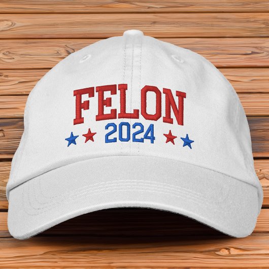 Casquette Brodée Donald Trump 2024 condamné Felon