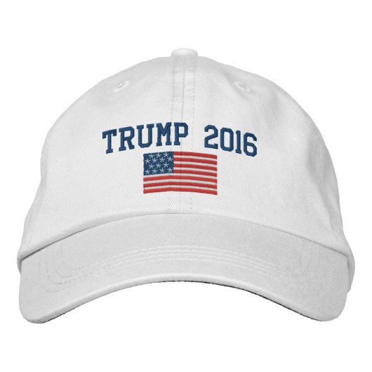 Casquette Brodée Donald Trump - Le drapeau du président américain (Devant)