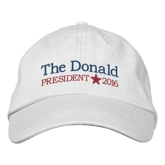 Casquette Brodée Donald Trump - PEUT CHANGER DE DATE (Devant)