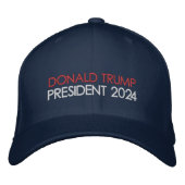 Casquette Brodée Donald Trump Président 2024 (Devant)