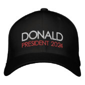 Casquette Brodée Donald Trump Président 2024 (Devant)