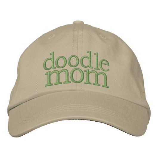 Casquette Brodée "Doodle MOM" Dog Lover Embroidered Ball Cap (Devant)
