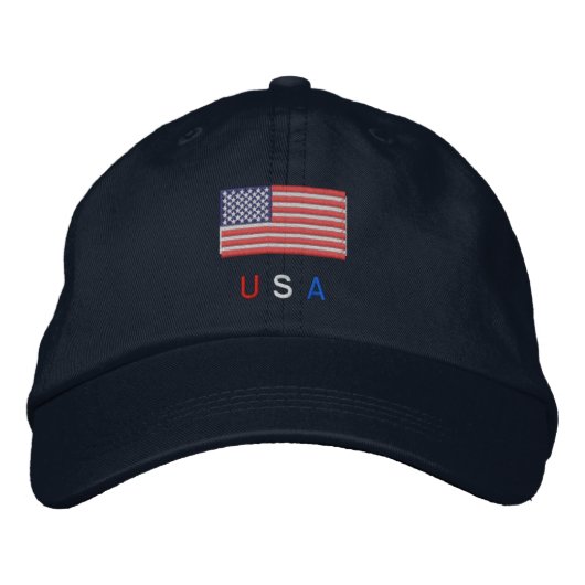 Casquette Brodée Drapeau américain (Devant)