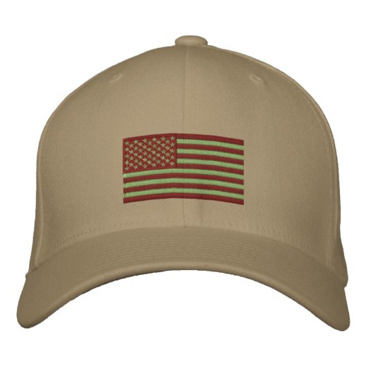 Casquette Brodée Drapeau américain - Woodland (Devant)