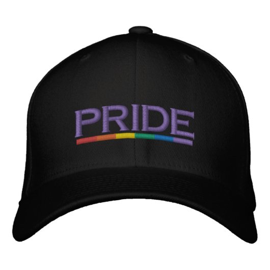 Casquette Brodée Drapeau arc-en-ciel de la fierté gay Cool et moder (Devant)