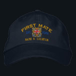Casquette Brodée Drapeau britannique personnalisé Premier maté Naut<br><div class="desc">A Classic crossed anchors nautical style with Union Jack flag you can personalize with year and name,  a custom embroidered cap for a first mate of special occasion. Use the "Message" link to contact us with your design special quests or for some assistance with any of your customization needs.</div>
