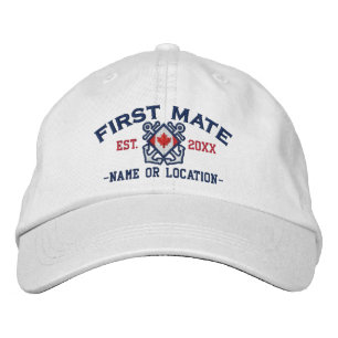 Casquette Brodée Drapeau canadien nautique personnalisé de premier