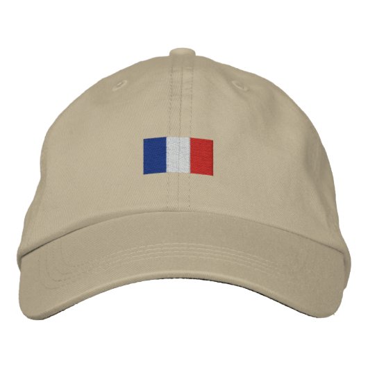 Casquette Brodée Drapeau de la France chapeau - Allez Les Bleus ! (Devant)