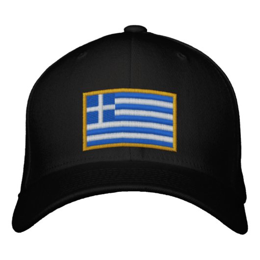 Casquette Brodée Drapeau de la Grèce (Devant)