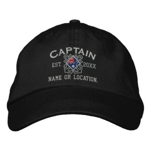 Casquette Brodée Drapeau Personnalisé du capitaine de mer Nautical 