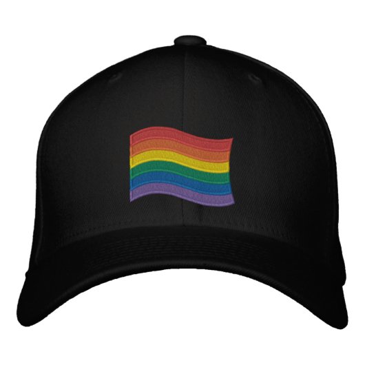 Casquette Brodée Drapeau traditionnel LGBTQ+ Pride Basse-Basse Brod (Devant)