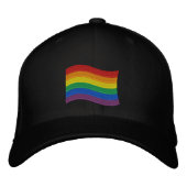 Casquette Brodée Drapeau traditionnel LGBTQ+ Pride Basse-Basse Brod (Devant)