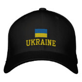 Casquette Brodée Drapeau Ukraine (Devant)