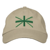 Casquette Brodée Drapeau Union Jack Vert Angleterre Swag Broderie (Devant)