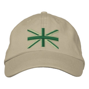 Casquette Brodée Drapeau Union Jack Vert Angleterre Swag Broderie