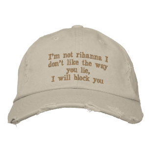 Casquette brodée drôle 'Je n'aime pas la façon don