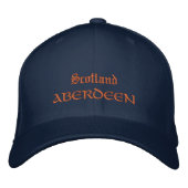 Casquette Brodée Ecosse & ABERDEEN mode / Patriotes écossais (Devant)