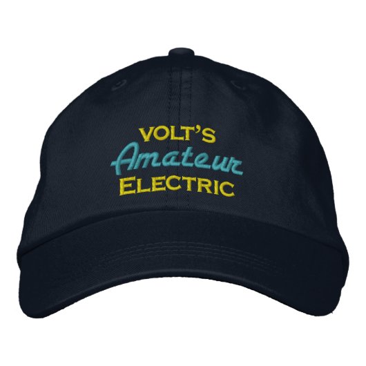 Casquette Brodée Électrique amateur de Volt (Devant)