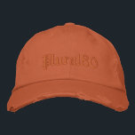 Casquette Brodée Élégant monogrammed orange<br><div class="desc">Casquette de base-ball élégant monogrammed orange brodé.</div>