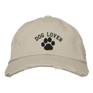 Casquette Brodée Empreinte de patte de chien Texte personnalisé A