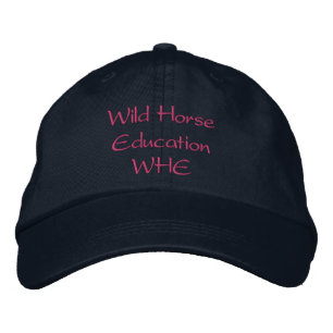 Casquette Brodée Enseignement du cheval sauvage WHE Navy Pink