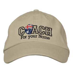 Casquette Brodée Entraîneur australien personnalisé avec votre no