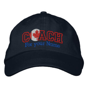 Casquette Brodée Entraîneur canadien personnalisé avec votre nom