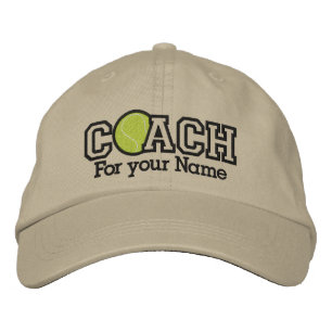 Casquette Brodée Entraîneur de tennis personnalisé avec votre nom