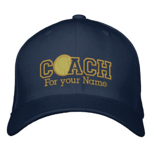 Casquette Brodée Entraîneur de tennis personnalisé en or avec votre