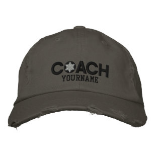 Casquette Brodée Entraîneur Personnalisé Noir Et Blanc