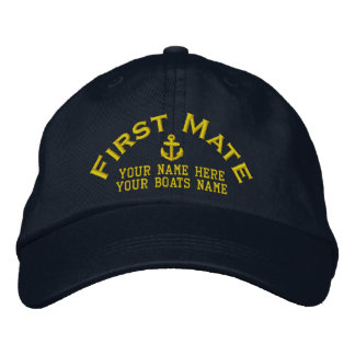 Casquette Brodée Équipage de bateau à voile de premier compagnon