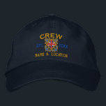 Casquette Brodée Équipage de drapeau Union Jack personnalisé nautiq<br><div class="desc">Un style nautique classique à ancres croisées avec un drapeau Union Jack appliqué,  un casquette brodé personnalisé pour un membre d'équipage d'occasions spéciales. Utilisez le lien "Message" pour nous contacter avec vos demandes de design spécial ou pour obtenir de l'aide pour répondre à vos besoins de personnalisation.</div>