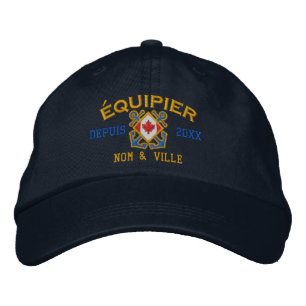Casquette Brodée Équipe canadienne-française personnalisée
