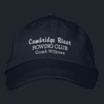 Casquette Brodée Équipe et Rower Club de l'équipage personnalisé<br><div class="desc">Le casquette idéal pour tous ceux qui aiment l'aviron et leur club/équipe. Ce casquette de style baseball de qualité dispose de 3 lignes de texte personnalisé - ajoutez le nom de votre club d'équipage, le nom du rameur, le nom de l'événement, etc. Modifiez facilement la couleur du texte et du...</div>