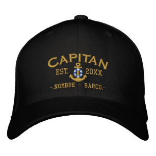 Casquette Brodée ESPAGNOL El Capitan Nautique Personnalisé