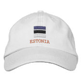 Casquette Brodée Estonie & Estonienne Drapeau mode / Patriotes (Devant)